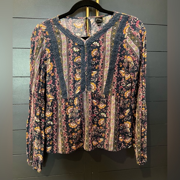 ART CLASS GIRLS FLORAL PRINT BLOUSE - Picture 1 of 4